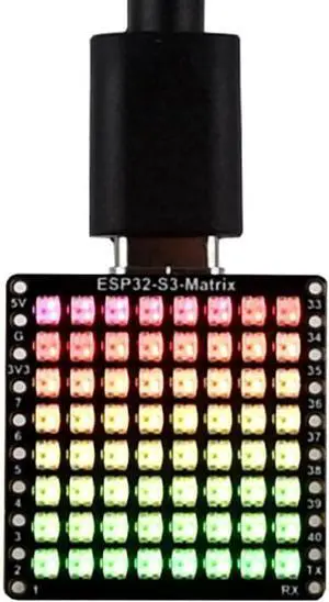 ESP32-S3-Matrix Development Board, Onboard 8×8 RGB LED Matrix and QMI8658C Attitude Sensor, Supports Wi-Fi and Bluetooth LE, ESP32 Development Board