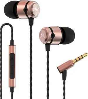 SoundMAGIC E50C Wired Earbuds with Microphone in Ear Monitor HiFi Earphones Good Noise Isolating Headphones Comfortable Fit Blue Gold