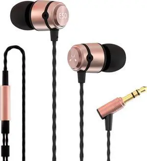 SoundMAGIC E50 Wired Earbuds No Microphone in Ear Monitor HiFi Earphones Noise Isolating Headphones Comfortable Fit Gunmetal Gold