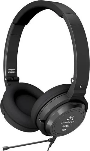 SoundMAGIC P23BT Portable On Ear Bluetooth Headphones CVC Noise Canceling Microphone HiFi Sound Stable Wireless Signal Connection Long Playtime with Detachable Cable for Game Black