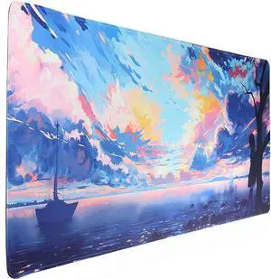 Extended Large Mouse Pad, Gaming Mouse Pad, Full Desk Keyboard Mouse Pad, XXL Bigmouse Pad with Anime, Waterproof and Anti-Skid for Office Desk Decor (35.4×15.75×0.1 inch)