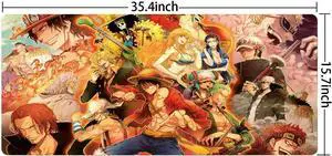 Extended Large Mouse Pad, Gaming Mouse Pad, Full Desk Keyboard Mouse Pad, XXL Bigmouse Pad with Anime, Waterproof and Anti-Skid for Office Desk Decor (35.4×15.75×0.1 inch)