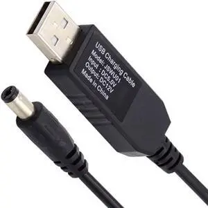 USB Boost Converter,USB DC 5V to DC 12V 5.5x2.1mm 5.5x2.5mm Voltage Boost Power Regulator Connector Cable 100cm