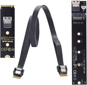 M.2 NVME NGFF M-Key SSD Male to Female Extension Cable 40cm with SFF-8654 Connector Adapter for Mainboard SSD 2280/22110