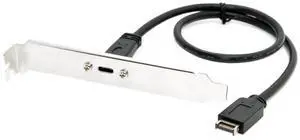 USB 3.1 Gen 2 10Gbps USB Type-E Motherboard to USB C Front Panel Header Extension Cable Adapter with 12cm PCI-E Bracket