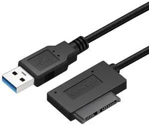 USB 3.0 to 7+6 13Pin Slimline SATA Cable Adapter for Laptop CD DVD ROM Optical Drive