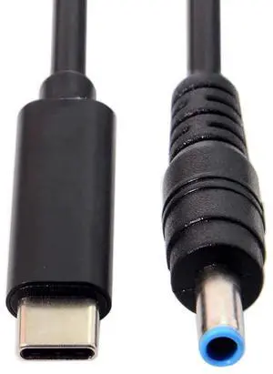 USB C to DC 20V 4.5x3.0mm PD 65W Charge Cable with PD Emulator Trigger for HP Laptop