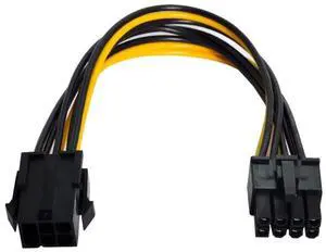 PCI-E PCI Express 6Pin to 8Pin Video Card Extension Power Cable for Graphics Adapter