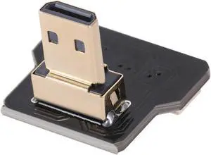 FPC 20Pin Micro HDMI Flat Male 90 Degree Down Angled Connector for Ribbon Cable,Raspberry Pi, GoPro,Mini Display, Drone, Camera, Gimbal