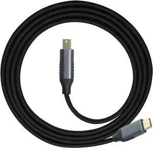 USB C to Mini DisplayPort Gold Plating Cable Support 4K@60Hz for Thunderbolt 3 Port Laptop 5.91FT/1.8M (Not Support Thunderbolt 2)