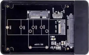 Combo M.2 NGFF B-key & mSATA SSD to USB Type-C Converter Case Enclosure with Switch UC-209