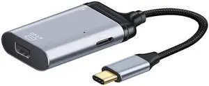 USB-C Type C to Mini DP Displayport Monitor Converter Adapter 4K 2K 60hz with Female PD Power Port