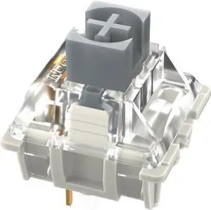 GATERON G Silver Pro Keyboard Switches, RGB LED Linear Pre Lubed 45gf Compatible for Gaming MX Mechanical Keyboard 3 Pin Key Switches(Silver, 35PCS)