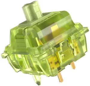 GATERON Luciola Keyboard Switches, Linear Luminous Green RGB LED Set 5 Pins 55gf Pre-lubed Key Switches for MX Mechanical Keyboard (10PCS)