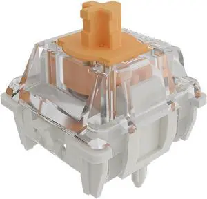 GATERON KS-20 Dual-Rail Magnetic Orange Keyboard Switches, Linear Factory Pre-lubed Freely Setting Pre-Travel Key Switches for Mechanical Keyboard(70PCS)