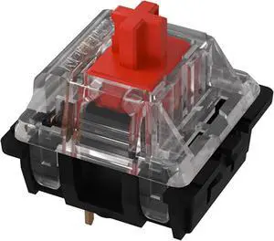 GATERON KS-8 Keyboard Switches, 5 Pin Through-Hole LED Compatible for MX Mechanical Keyboard(10PCS) (Red)