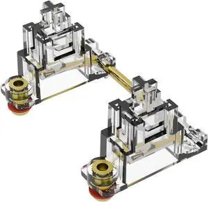GATERON Ink V2 Pro Transparent Screw in Stabilizer, RGB New Set Stab Hot Swap for 60% Layout MX Mechanical Keyboard