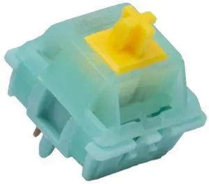 GATERON Goldenrod Yellow Pro Keyboard Switches, Linear 55gf RGB LED Pre-lubed Key Switches Compatible for MX Mechanical Keyboard(35PCS)