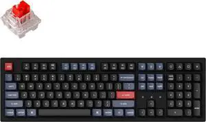 Keychron K10 Pro Wireless Custom Mechanical Keyboard, Full-Size QMK/VIA Programmable Bluetooth/Wired White Backlight with Hot-swappable Keychron K Pro Red Switch Compatible with Mac Windows Linux