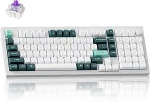 Keychron Q5 HE Rapid Trigger Gaming Keyboard Wireless with Hall Effect Gateron Double-Rail Magnetic Switch Adjustable Actuation, 2.4 GHz/Bluetooth/Wired QMK RGB Aluminum for Mac Windows Linux - White
