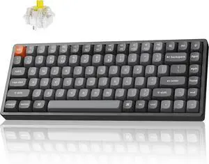 Keychron K2 Max QMK/VIA 2.4 GHz & Bluetooth Wireless Custom Mechanical Keyboard for Mac/Windows/Linux, 75% Layout Keyboard RGB Backlight with Aluminum Banana Switch - Black