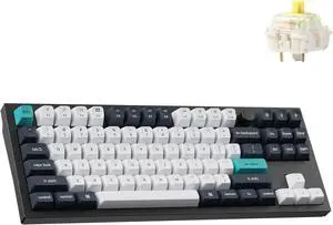 Keychron Q3 Max Wireless Custom Mechanical Keyboard, Full Aluminum 2.4 GHz Bluetooth QMK TKL Layout RGB with Hot-swappable Gateron Banana Switch Compatible with Mac Windows Linux