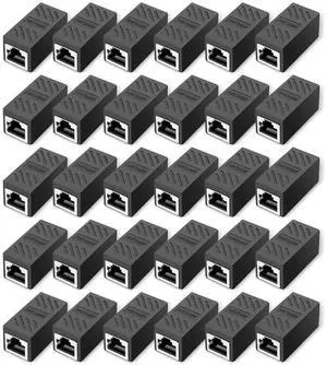RJ45 Coupler Ethernet Coupler in Line Coupler for Cat8/Cat7/Cat6/Cat5e/Cat5 Ethernet Cable Extender Adapter Female to Female (30 PCS Black) RJ45 Coupler Ethernet Coupler in Line Coupler for Cat8/Cat7/Cat6/Cat5e/Cat5 Ethernet Cable Extender Adapter Female to Female (30 PCS Black)