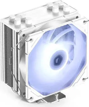 ID-COOLING SE-224-XTS White CPU Cooler For Desktop 4 Heatpipes CPU Air Cooler White LED Light 120mm PWM Fan CPU Fan for Intel LGA1700/115X/1200; AMD AM4/AM5