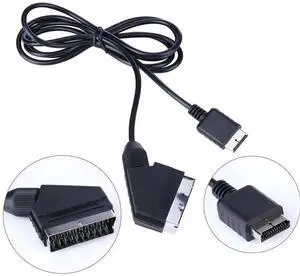1.8m RGB SCART Cable TV AV Connection Game Cord Wire Game Console Cable TV AV Cable for PS1 PS2 PS3 Line Console