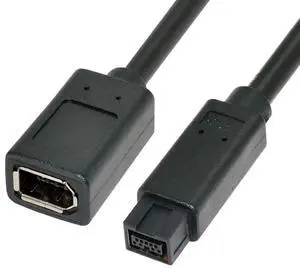 IEEE 1394 6Pin Female to 1394B 9Pin Male Extension Data Video Capture Card Firewire 400 to 800 Cable 20cm IEEE 1394 6Pin Female to 1394B 9Pin Male Extension Data Video Capture Card Firewire 400 to 800 Cable 20cm