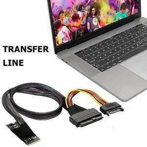 0.5m M.2 M-Key to U.2 Interface Adapter Cable with SATA 15P Female Connector for /UEFI2.3.1 Accessories