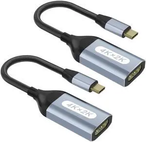 USB C to HDMI Adapter 4K@60Hz, Thunderbolt Adapter, Type C HDMI Converter, USB-C Cable Converter, Compatible with Laptop MacBook Pro/Air, iPhone 15, Dell, HP, Pixelbook, Thinkpad, Surface, Etc(2 Pack) USB C to HDMI Adapter 4K@60Hz, Thunderbolt Adapter, Type C HDMI Converter, USB-C Cable Converter, Compatible with Laptop MacBook Pro/Air, iPhone 15, Dell, HP, Pixelbook, Thinkpad, Surface, Etc(2 Pack)