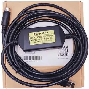 USB-SC09-FX USB Programming Cable for Mitsubishi MELSEC USB to RS422 Adapter, for Mitsubishi PLC FX3U and FX Series FX2N/FX1N/1S/FX3U/3GA
