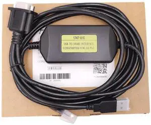 1747-UIC Programming Cable for AB PLC SLC5/01/02/03/05 and Micrologix 1000 Series, USB to DH485/RS485/RS232, for Allen Bradley 1747-UIC Repalcement