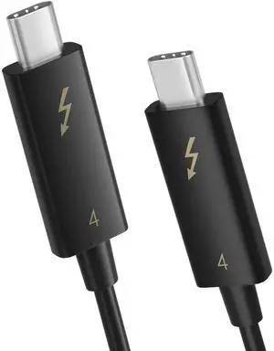 40Gbps Thunderbolt 4 Cable 2.3ft, Supports 8K Display/ 100W Charging USB C to USB C Cable 0.7M, for USB4 Thunderbolt 3 MacBooks iPad Pro/Air Hub Docking SSD Enclosure