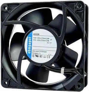 for ebmpapst 4606N Cooling Fan, High Temperature Resistant Axial Cooling Fan 2-Pin 115V-AC 50-60Hz 0.235A 120x120x38mm 2950RPM for ebmpapst 4606N Cooling Fan, High Temperature Resistant Axial Cooling Fan 2-Pin 115V-AC 50-60Hz 0.235A 120x120x38mm 2950RPM