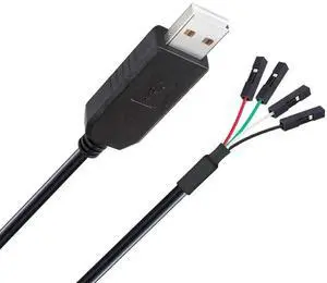 DTech USB to TTL Serial 3.3V Adapter Cable TX RX Signal 4 Pin 0.1 inch Pitch Female Socket PL2303 Prolific Chip Windows 10 8 7 XP Vista (6ft, Black) DTech USB to TTL Serial 3.3V Adapter Cable TX RX Signal 4 Pin 0.1 inch Pitch Female Socket PL2303 Prolific Chip Windows 10 8 7 XP Vista (6ft, Black)