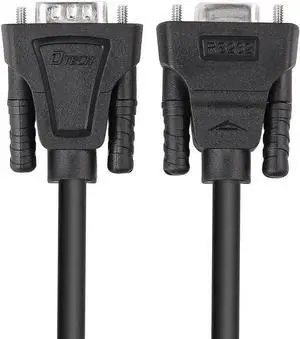 DTECH 10ft COM Port Serial Cable Male to Female RS232 Extension 9 Pin Straight Through Cord (3 Meter, Black) DTECH 10ft COM Port Serial Cable Male to Female RS232 Extension 9 Pin Straight Through Cord (3 Meter, Black)