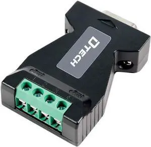 DTECH RS232 to RS485 Converter Serial Adapter with 4 Position Terminal Block for Long Haul Data Communication Supports 600W Anti-Surge DTECH RS232 to RS485 Converter Serial Adapter with 4 Position Terminal Block for Long Haul Data Communication Supports 600W Anti-Surge