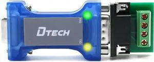 DTECH Industrial Grade RS232 to RS485 Converter Adapter Optical Isolation Protector with TX RX LED Lights for Long Haul Serial Communication DTECH Industrial Grade RS232 to RS485 Converter Adapter Optical Isolation Protector with TX RX LED Lights for Long Haul Serial Communication