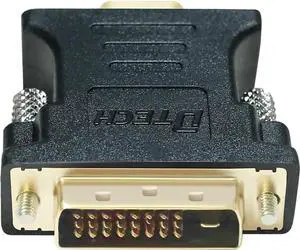 DTECH DVI to VGA Adapter DVI-D Male to VGA Female Converter 1080P Video Connector 24+1 Pin for Monitor Computer Projector