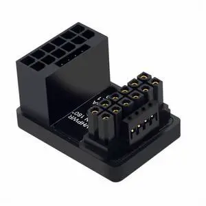 12VHPWR ATX3.0 PCI-E 5.0 Power Modular Adapter Male to Female Up Angled 360 Degree for 4080 5090TI 16Pin 12+4P Graphics Card