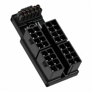 12VHPWR ATX3.0 PCI-E 5.0 Power Modular Adapter to Four ATX 8P Up Angled 90 Degree for 4080 5090TI 16Pin 12+4P Graphics Card