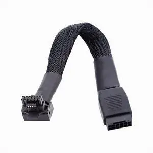 12VHPWR ATX3.0 PCI-E 5.0 Power Modular Cable Male to Female Up Angled 90 Degree Extension for 3080 3090TI PSU 16Pin 12+4P Graphics Card