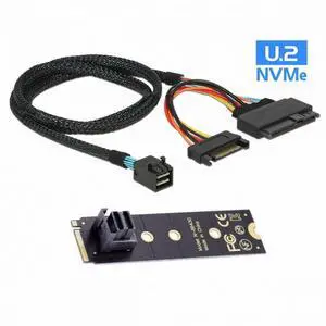 22X80mm 2280 M.2 SFF-8643 Card and U.2 U2 SFF-8639 NVME PCIe SSD Cable PCI-E 3.0 4.0 for Mainboard SSD