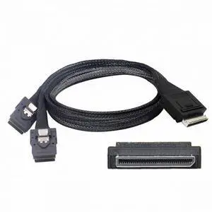 OCuLink PCIe PCI-Express SFF-8611 8x 8-Lane to Dual SFF-8087 4x SSD Data Active Cable 50cm OCuLink PCIe PCI-Express SFF-8611 8x 8-Lane to Dual SFF-8087 4x SSD Data Active Cable 50cm
