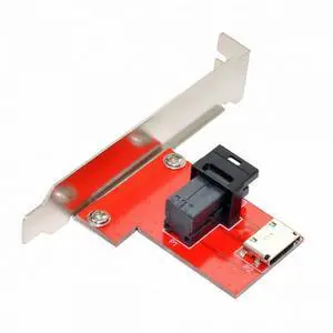 PCI-Express 4.0 Mini SAS HD SFF-8643 to Oculink SFF-8611 SFF-8612 PCBA Female Adapter With Bracket PCI-Express 4.0 Mini SAS HD SFF-8643 to Oculink SFF-8611 SFF-8612 PCBA Female Adapter With Bracket
