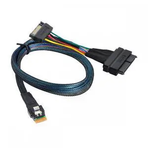 U.2 U2 SFF-8639 to Slimline SFF-8654 4i NVME PCIe SSD Cable for Mainboard SSD 750 p3600 p3700 M.2 U.2 U2 SFF-8639 to Slimline SFF-8654 4i NVME PCIe SSD Cable for Mainboard SSD 750 p3600 p3700 M.2