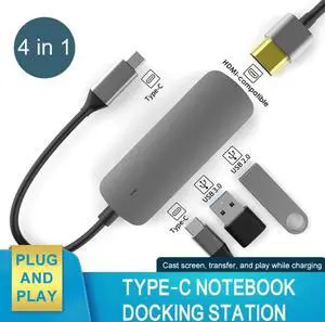 USB C Hub, 4 in 1 USB C Adapter, Type C Hub with 4K USB C to HDMI, USB 3.0, USB 2.0, 87W USB C PD Charging Thunderbolt 3 for MacBook Pro Air, Dell XPS 15, Google Chromebook Pixel USB C Hub, 4 in 1 USB C Adapter, Type C Hub with 4K USB C to HDMI, USB 3.0, USB 2.0, 87W USB C PD Charging Thunderbolt 3 for MacBook Pro Air, Dell XPS 15, Google Chromebook Pixel