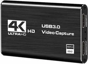4K 60hz Loop HDMI Capture Card Placa de Video Recording Plate Live Streaming USB 2.0 3.0 1080p 60FPS Grabber with Micr & HDMI Loop-Out, for PS4 Game DVD Camera (OZC3) 4K 60hz Loop HDMI Capture Card Placa de Video Recording Plate Live Streaming USB 2.0 3.0 1080p 60FPS Grabber with Micr & HDMI Loop-Out, for PS4 Game DVD Camera (OZC3)